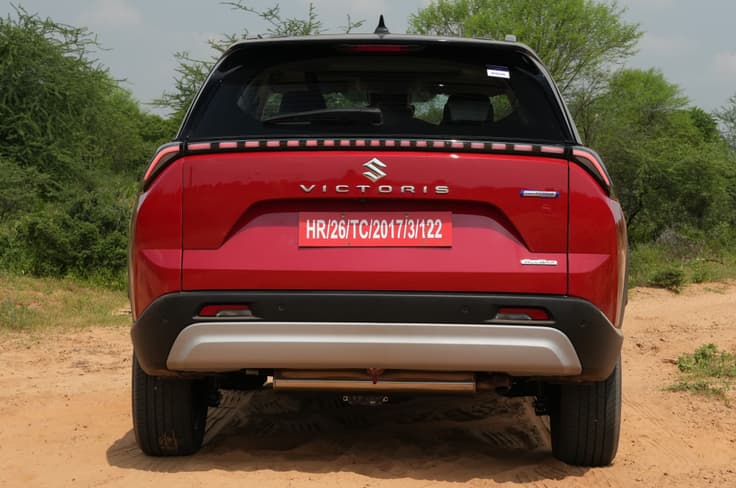 Maruti Suzuki Victoris rear static Maruti Suzuki Victoris in field